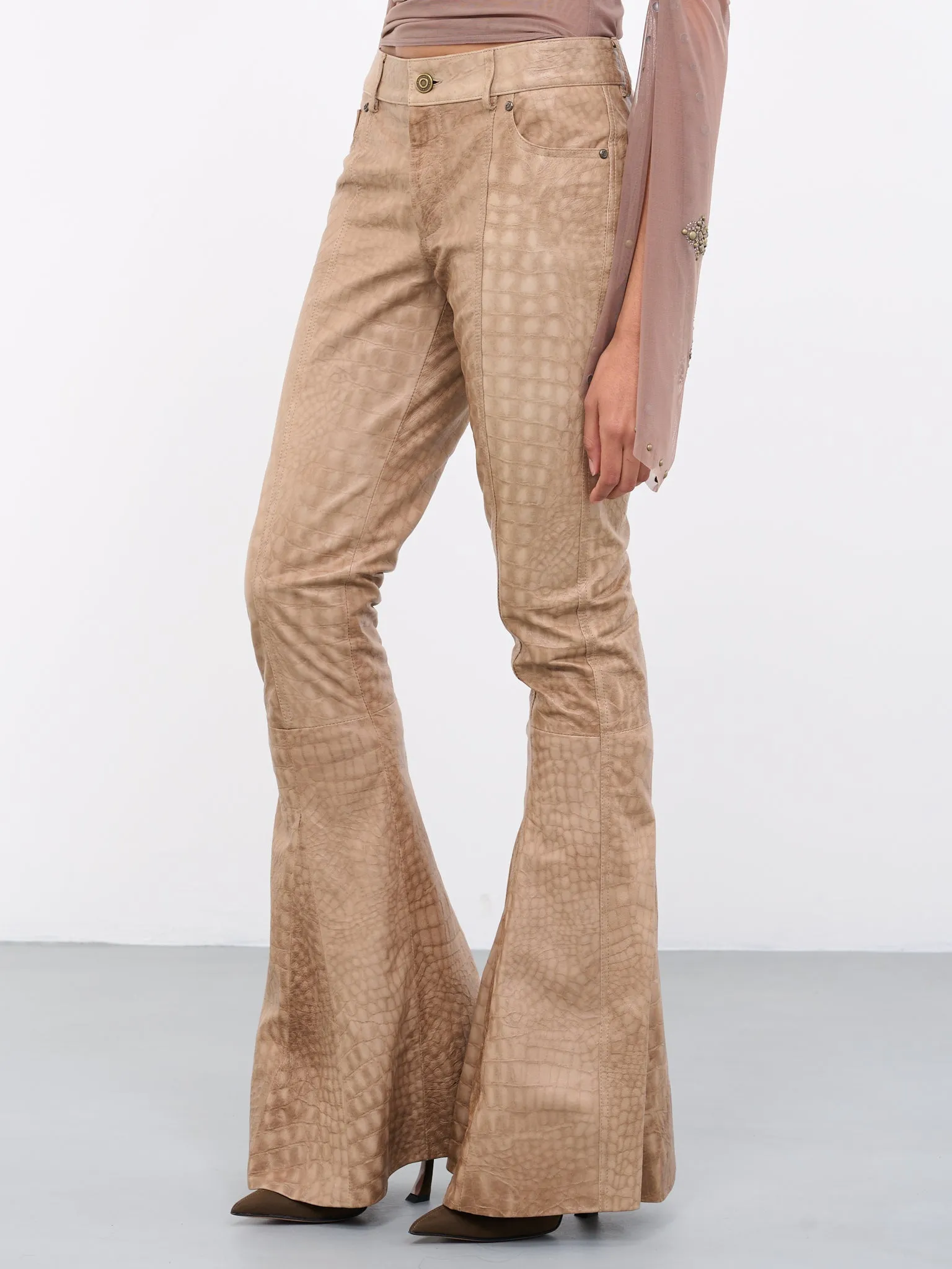 Bell Bottom Croc Pants (4L009A-C8235-WARM-SAND-OT)