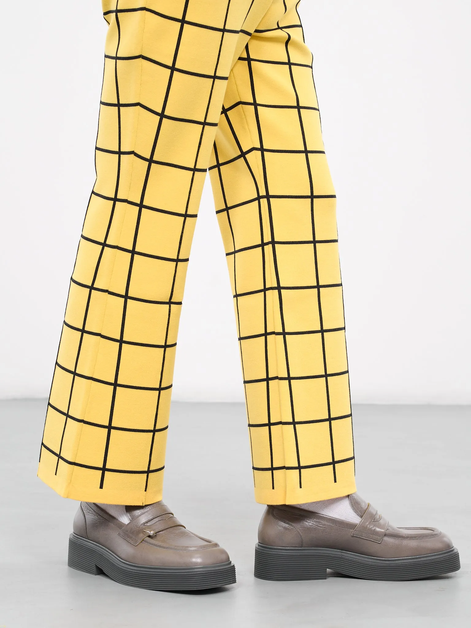 Checked Trousers (PUMG0035Q0-CHY56-YELLOW)