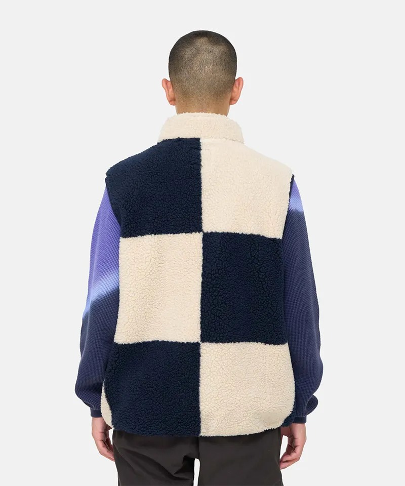 Checkered Sherpa Vest