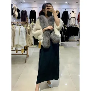 cold weather outfits Joskaa New Style Thickened Mink Women's Jacket Cropped Loose-Fit V-Neck Batwing Sleeve Real Genuine Leather Overcoat From China