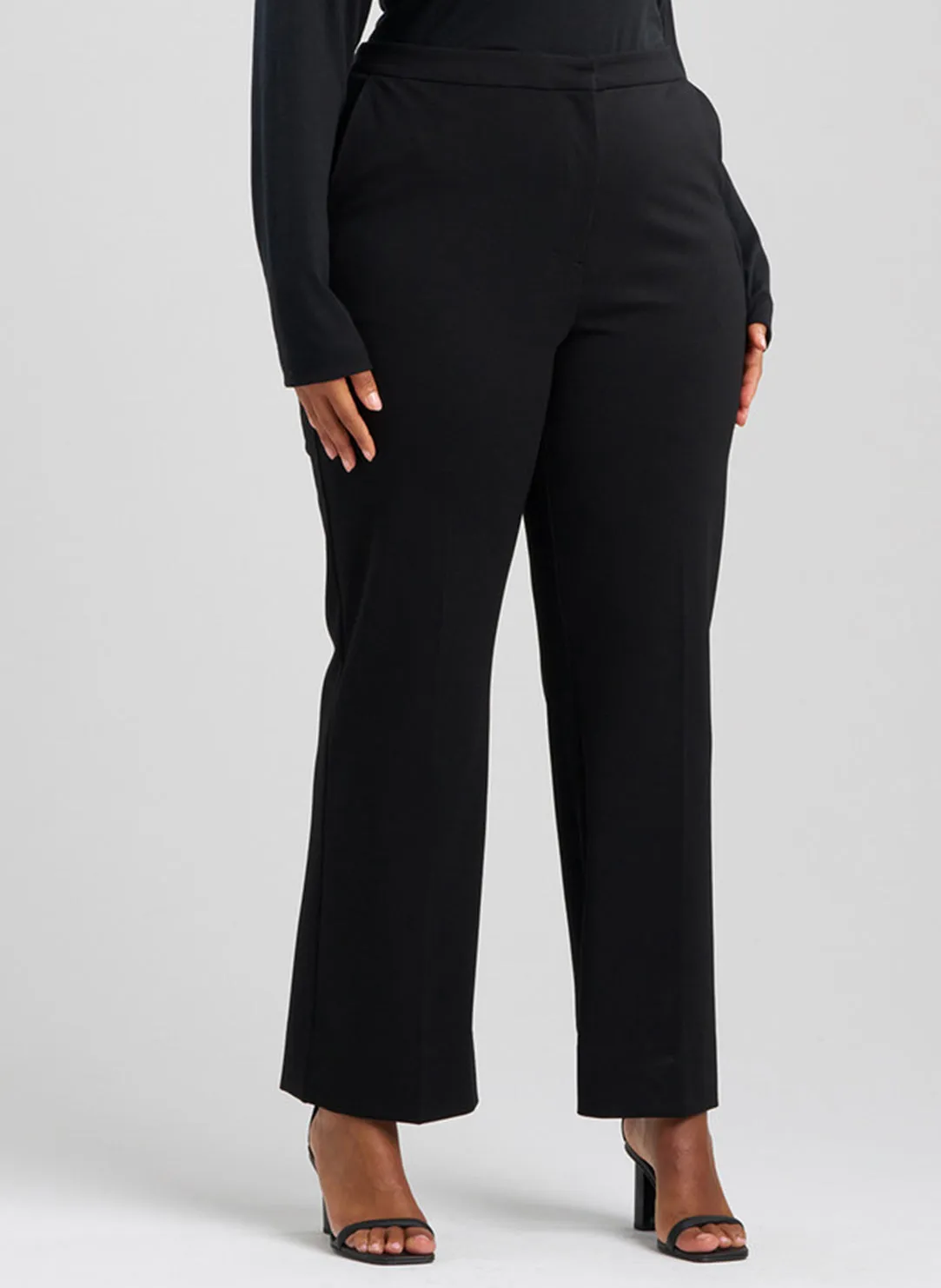 Compact Knit Black Trousers