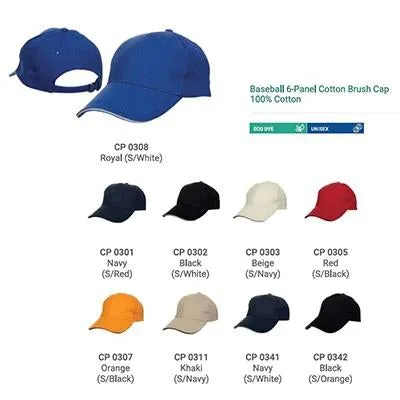 Contrasting Cotton Brushed Cap