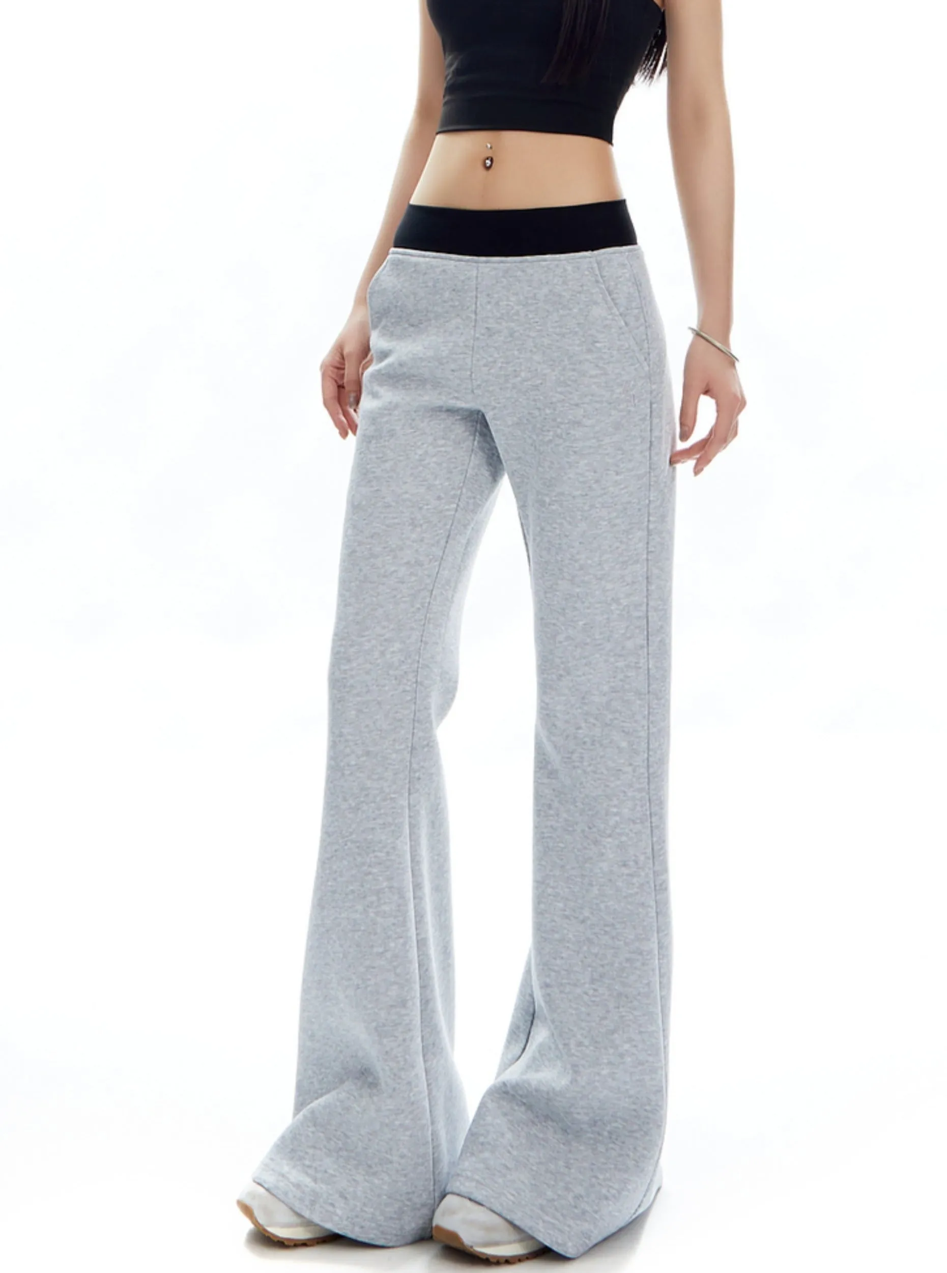 Cozy Contrast Flare Lounge Pants