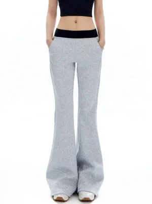 Cozy Contrast Flare Lounge Pants