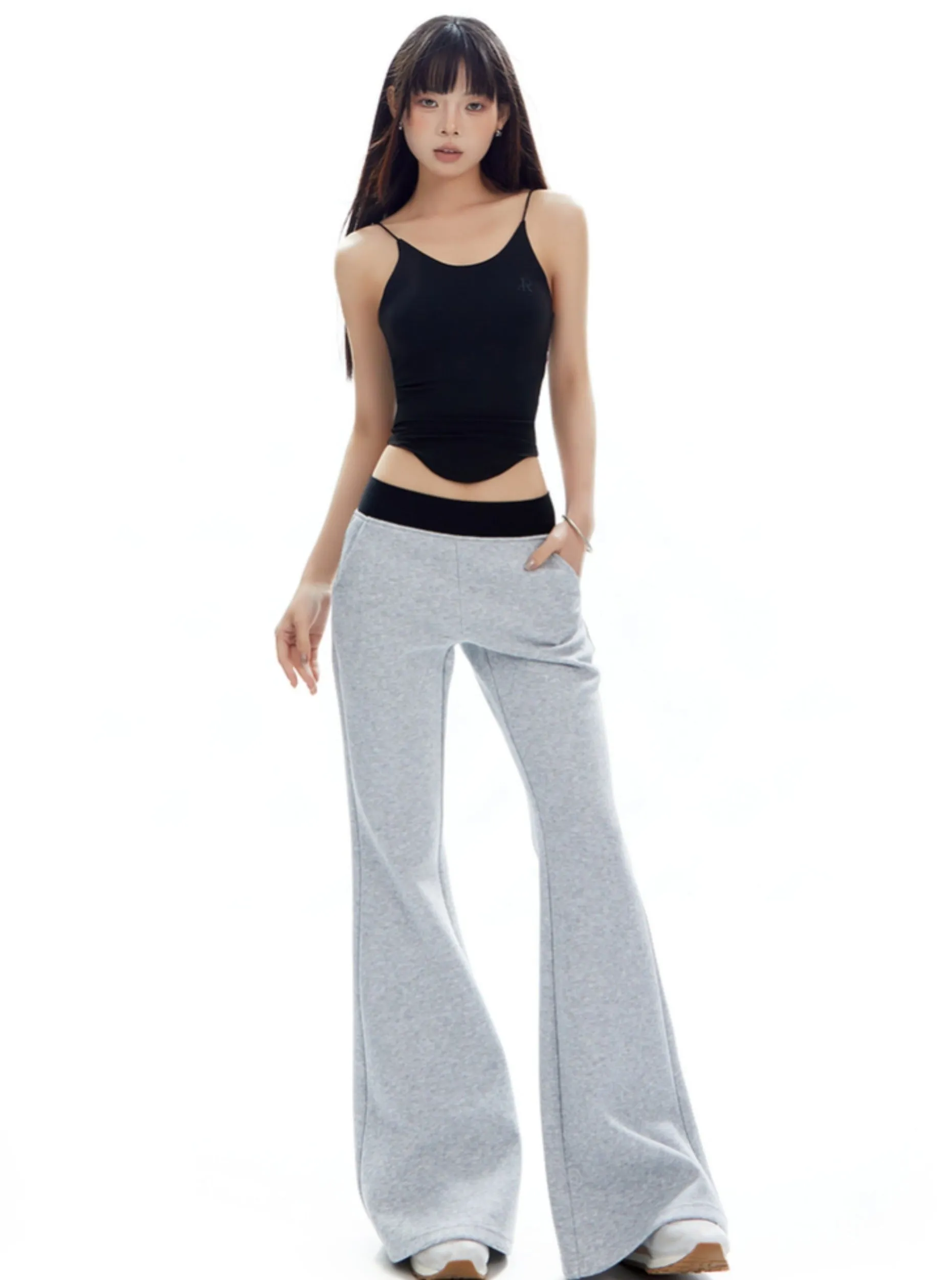 Cozy Contrast Flare Lounge Pants