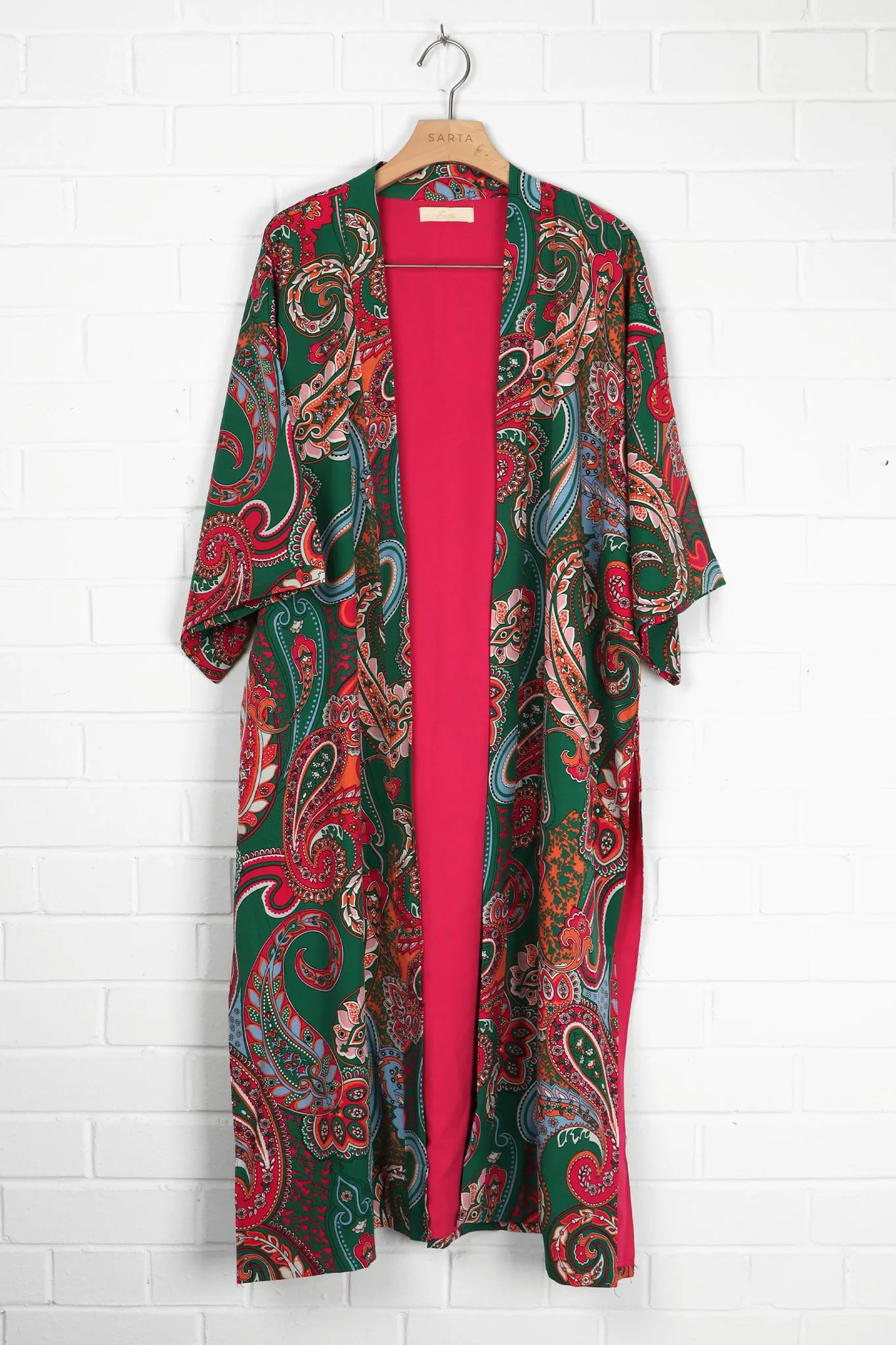 Jolie Kimono - Green, Paisley