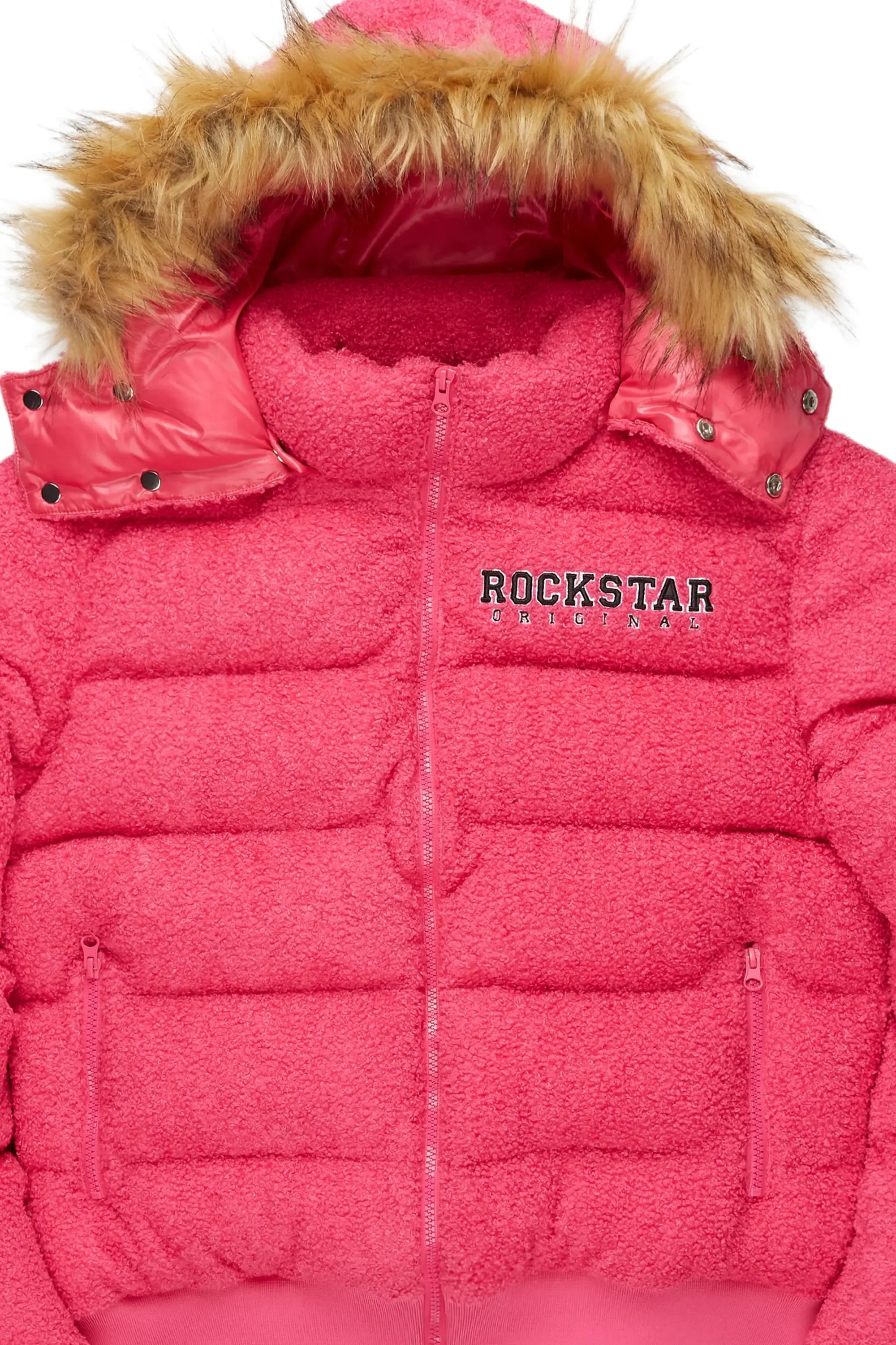 Kesia 2.0 Fuchsia Sherpa Puffer Jacket