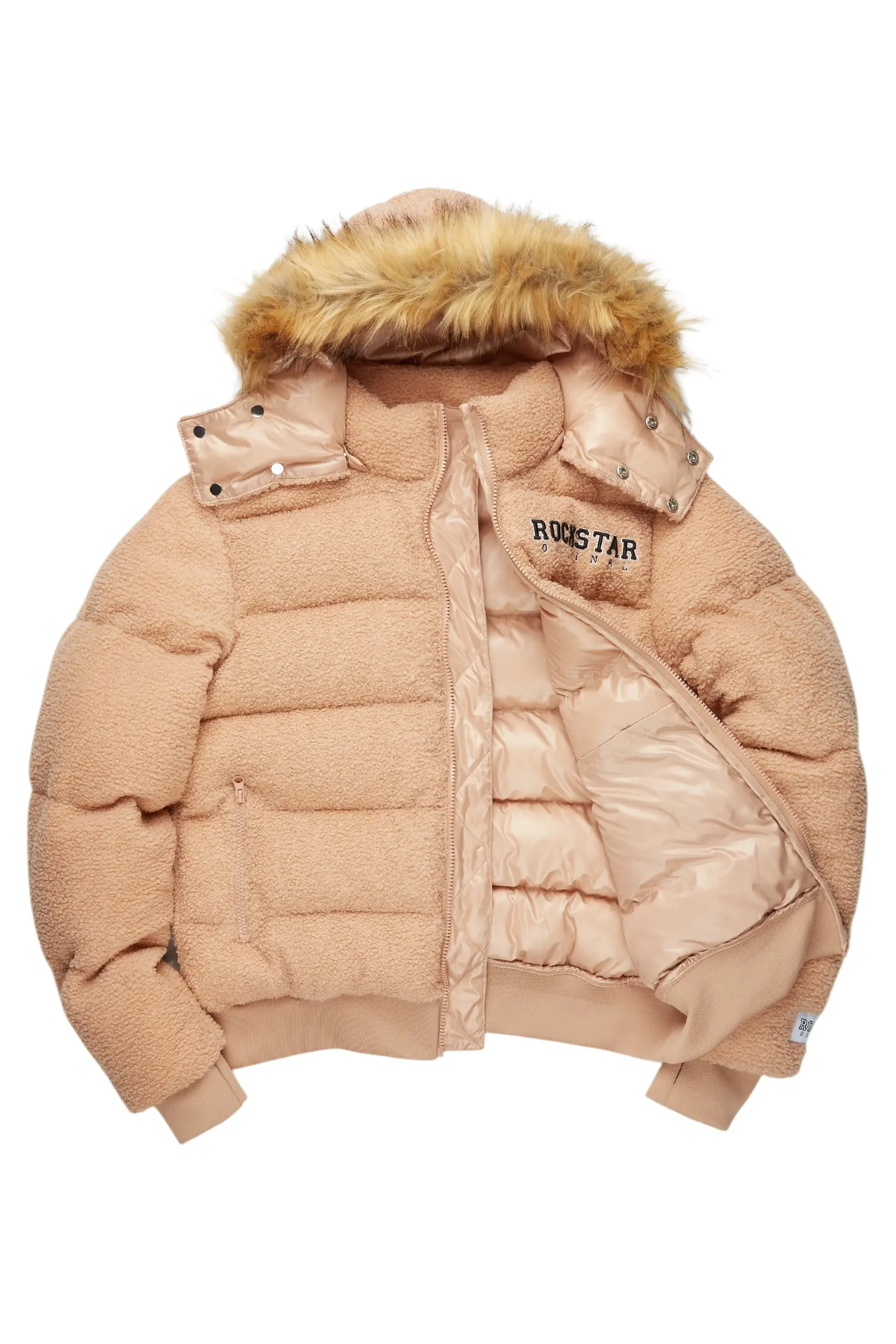 Kesia 2.0 Tan Sherpa Puffer Jacket