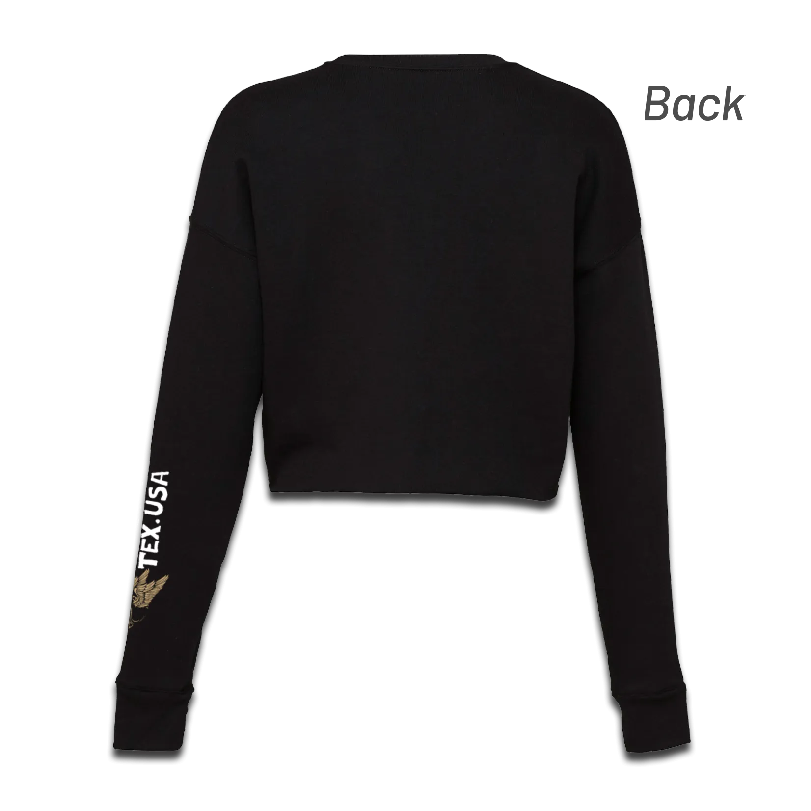 Ladies Cropped Skull Logo Long Sleeve Fleece