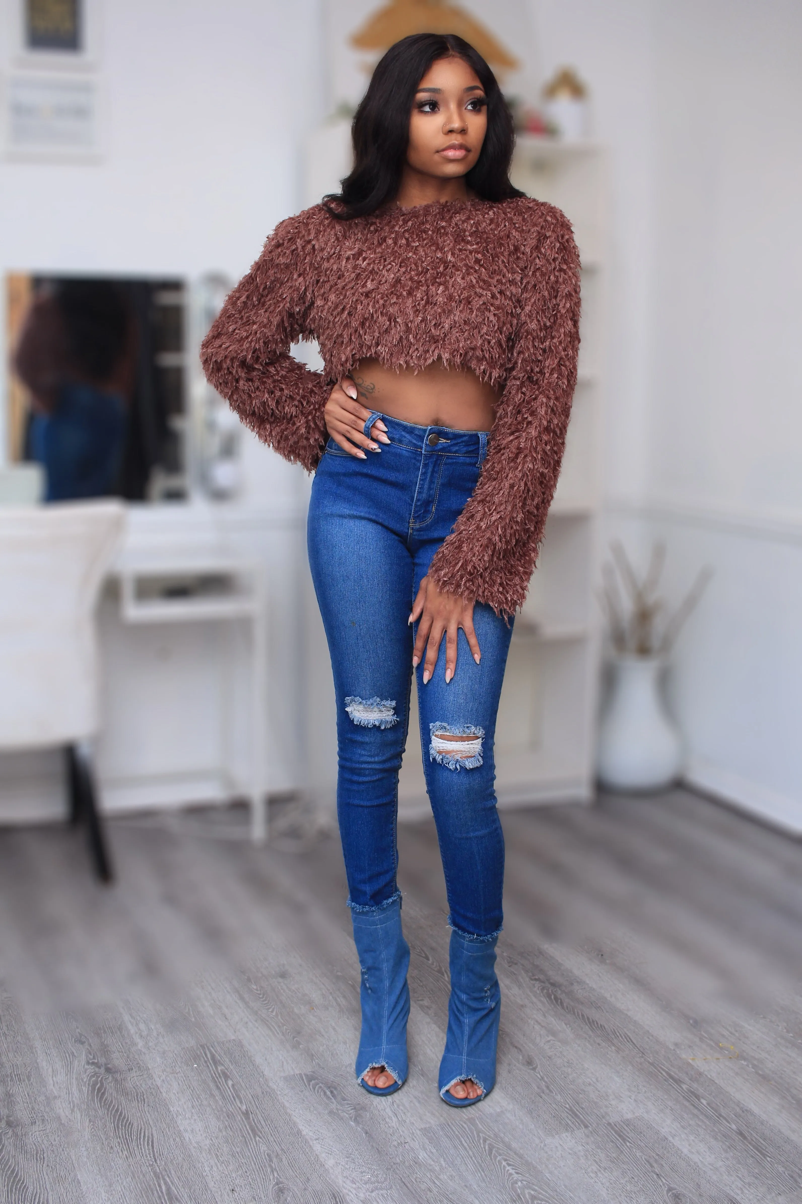 Latte | Crop Sweater