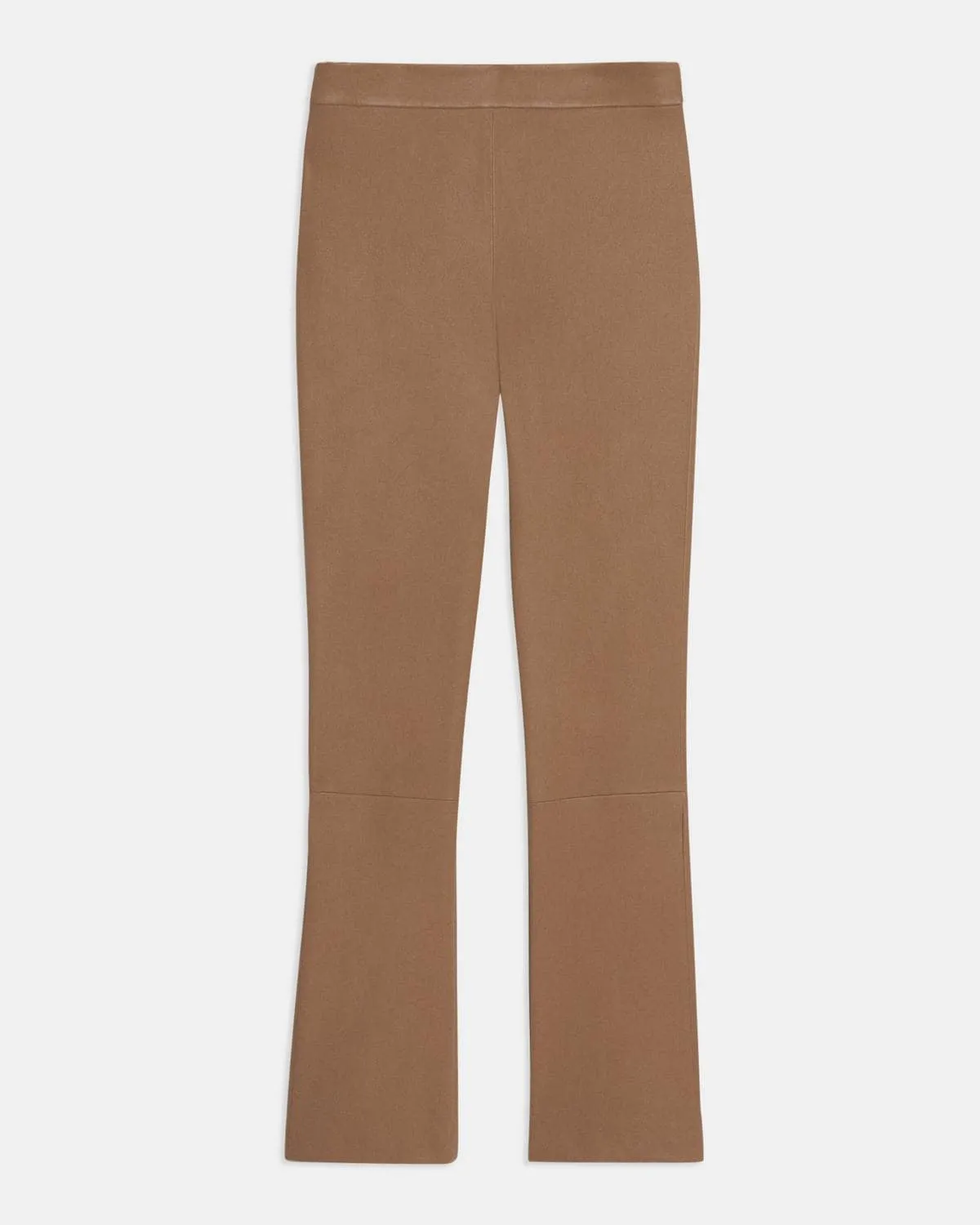 Leather Slim Kick Pant - Truffle