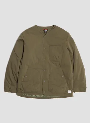 Nanga Hinoc Ripstop Inner Down Cardigan in Army Green