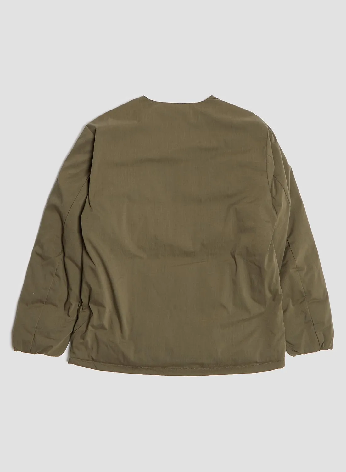 Nanga Hinoc Ripstop Inner Down Cardigan in Army Green