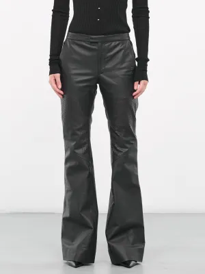 Perforated Leather Pants (CL42WW-BLACK-RED)