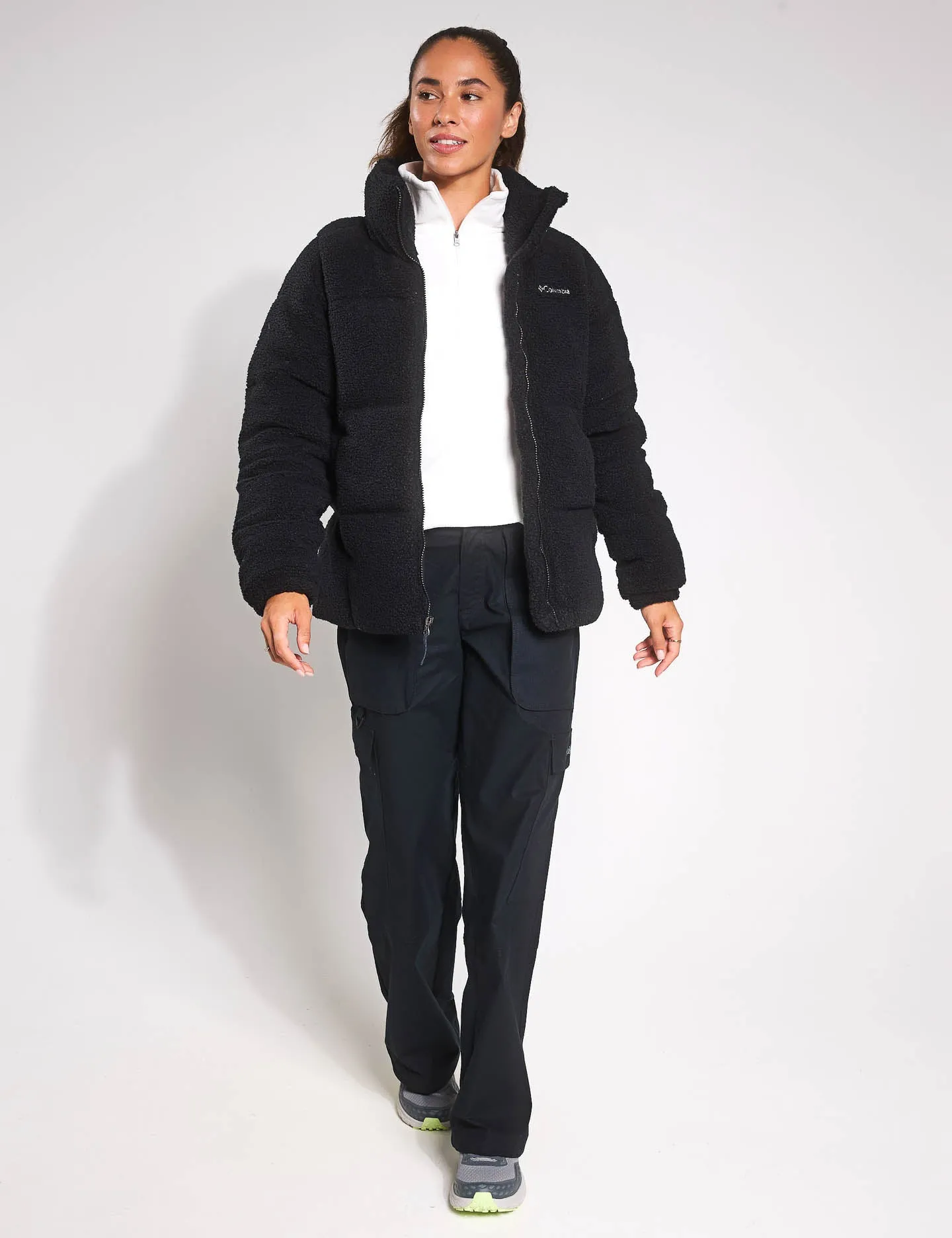 Puffect Sherpa Puffer Jacket - Black