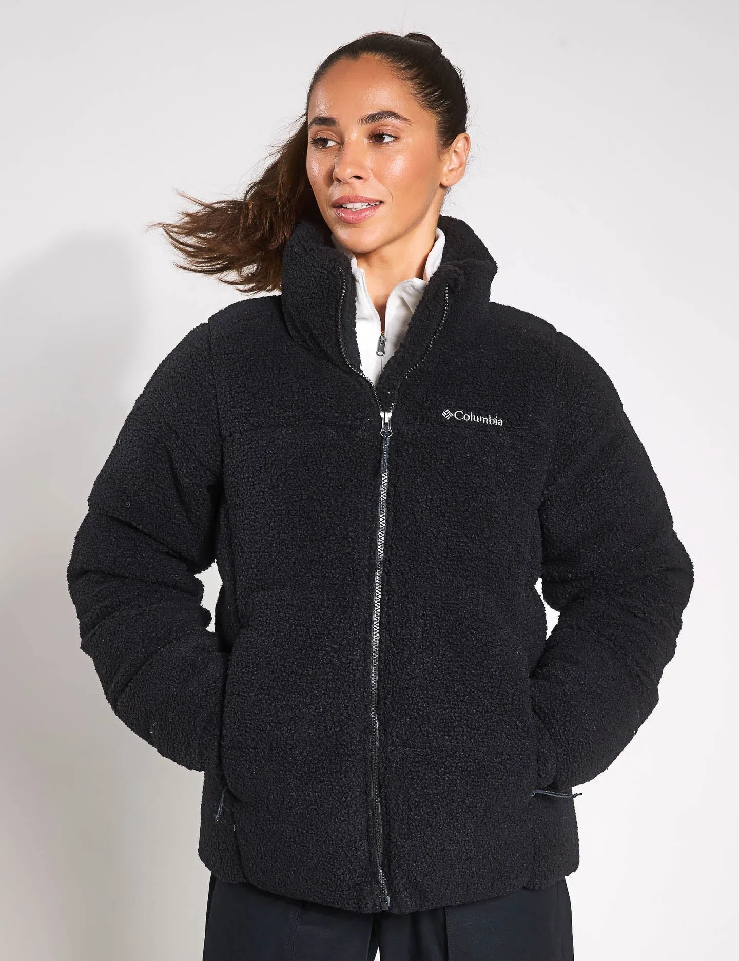 Puffect Sherpa Puffer Jacket - Black