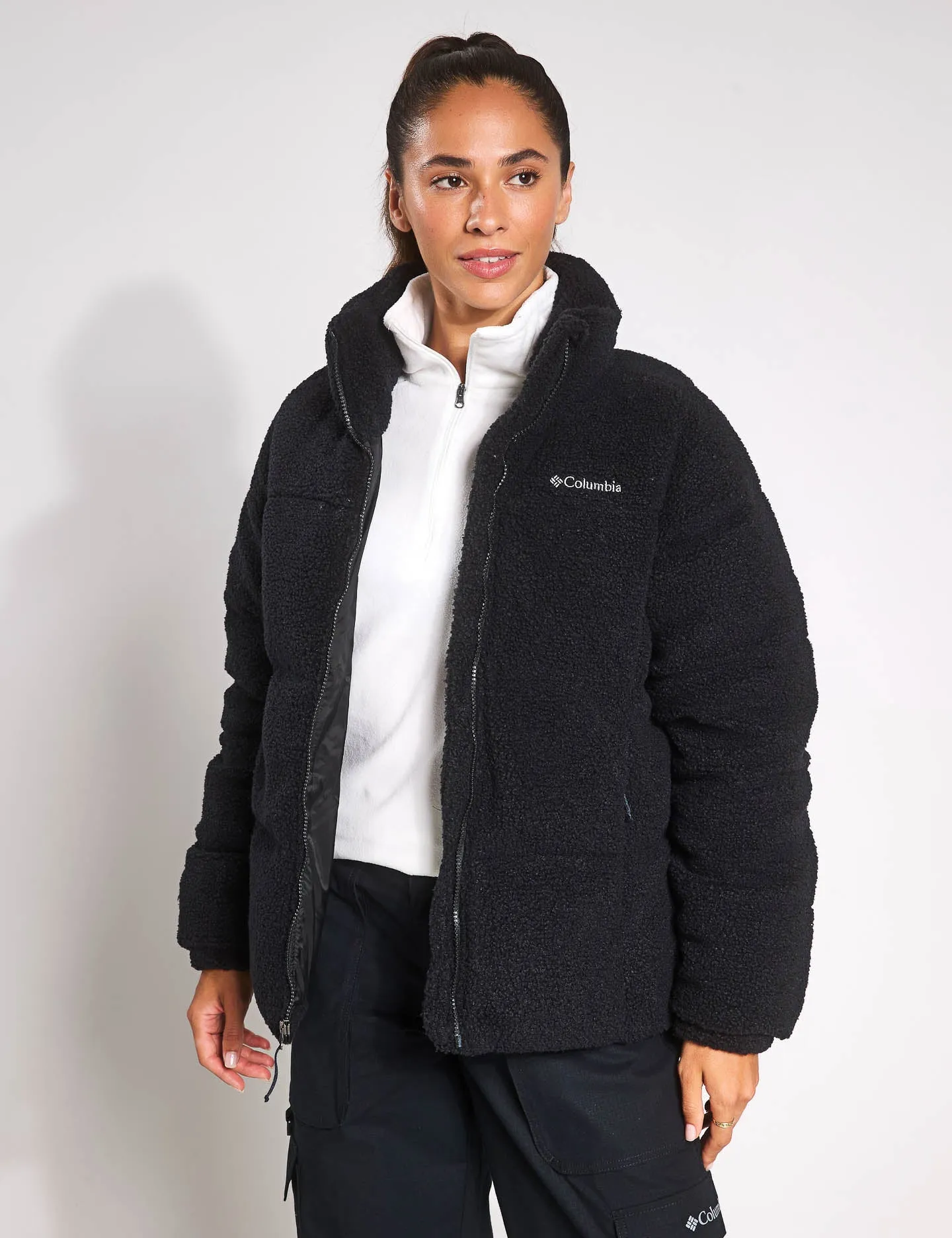 Puffect Sherpa Puffer Jacket - Black