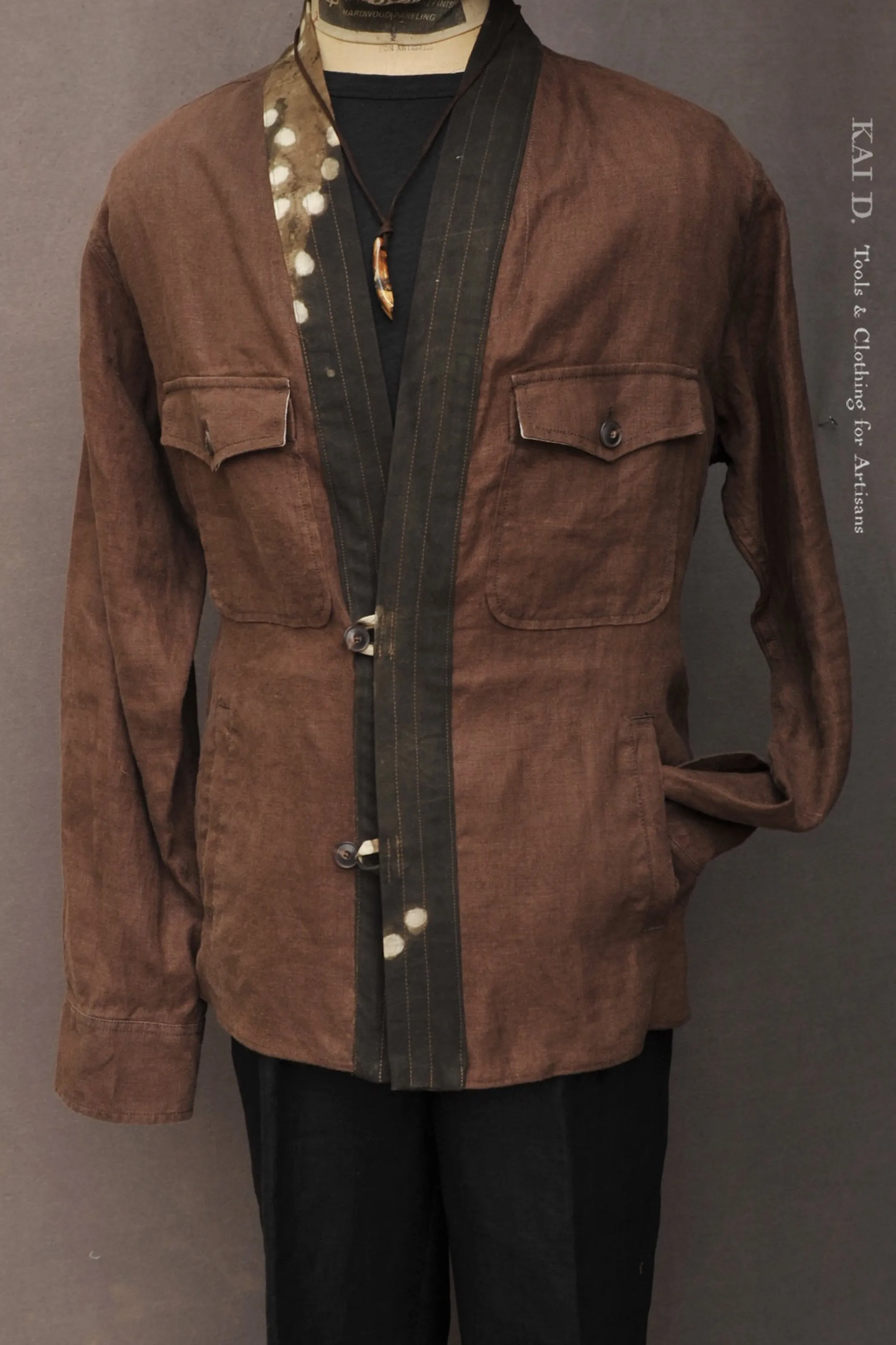 Rugged Road Kimono Jacket - Brown - M, XL