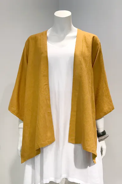 Short Kimono Jacket in Topaz Roma