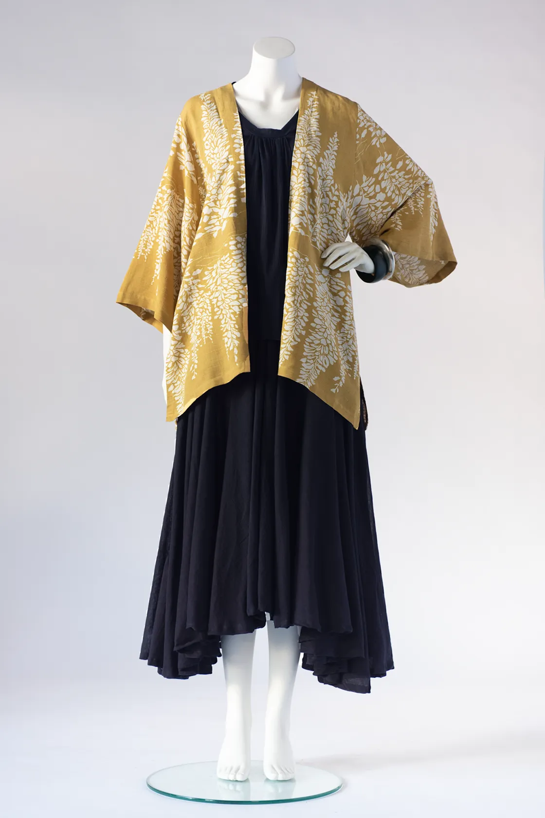 Short Kimono Jacket in Wisteria Papyrus