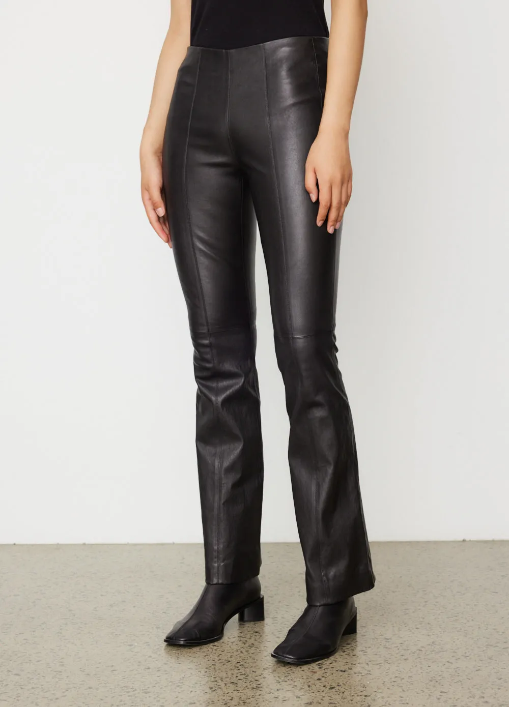 Simone Leather Flare Pants