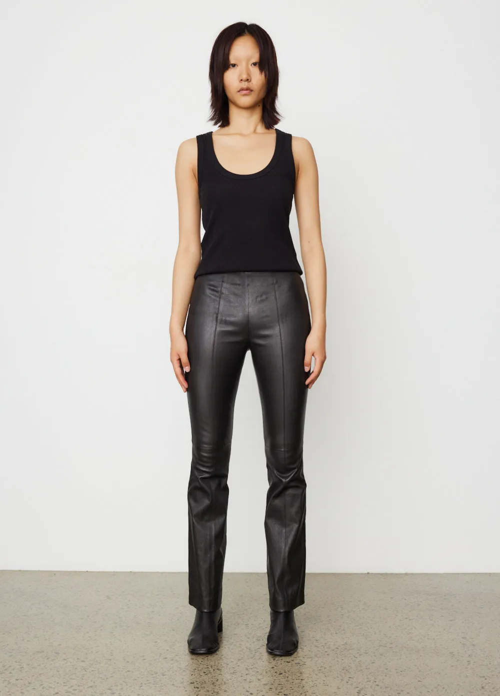 Simone Leather Flare Pants