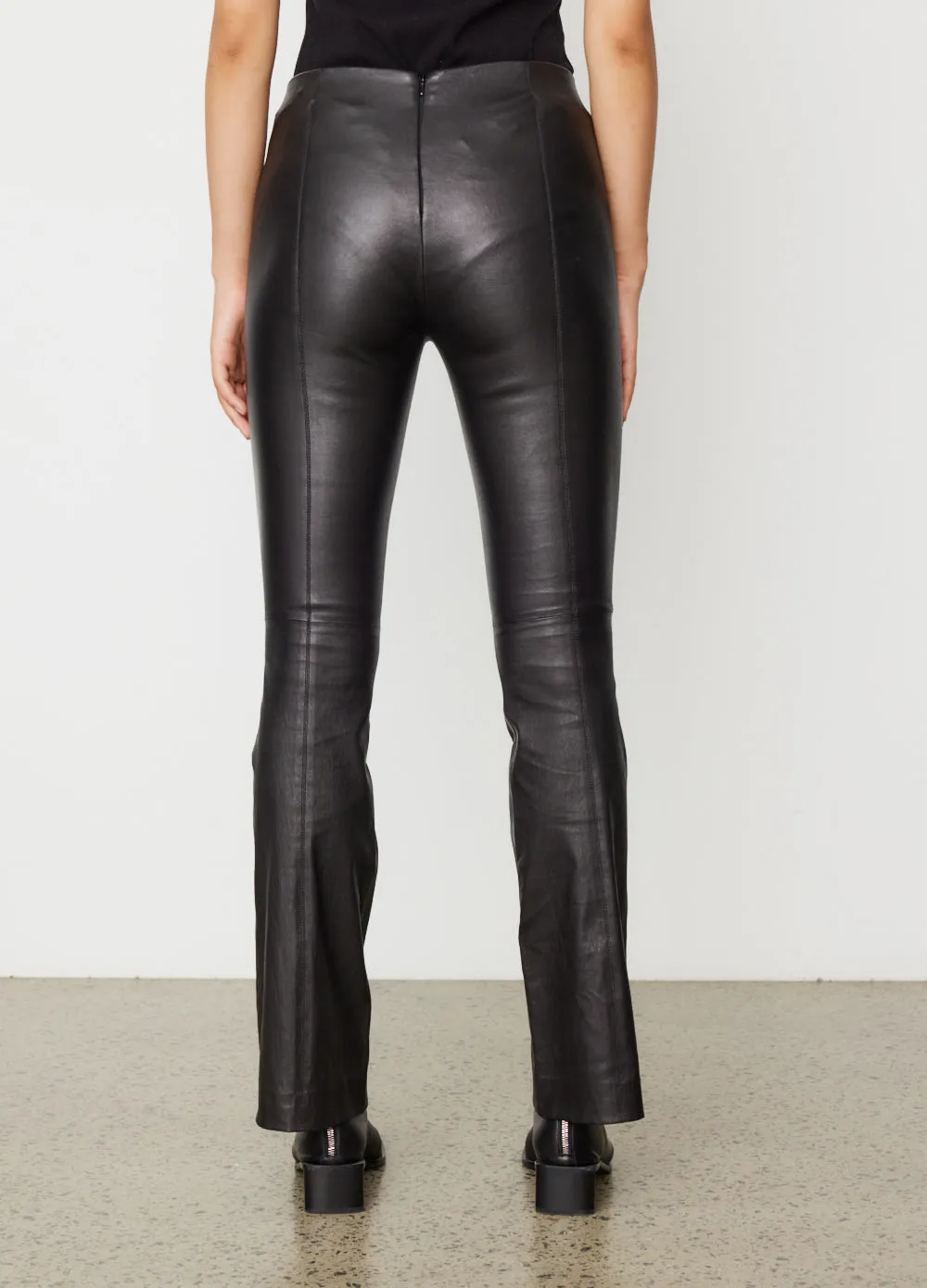 Simone Leather Flare Pants