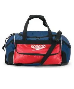 SPEEDO Medium Performance Duffel (Silver, Navy/Red/White Only)