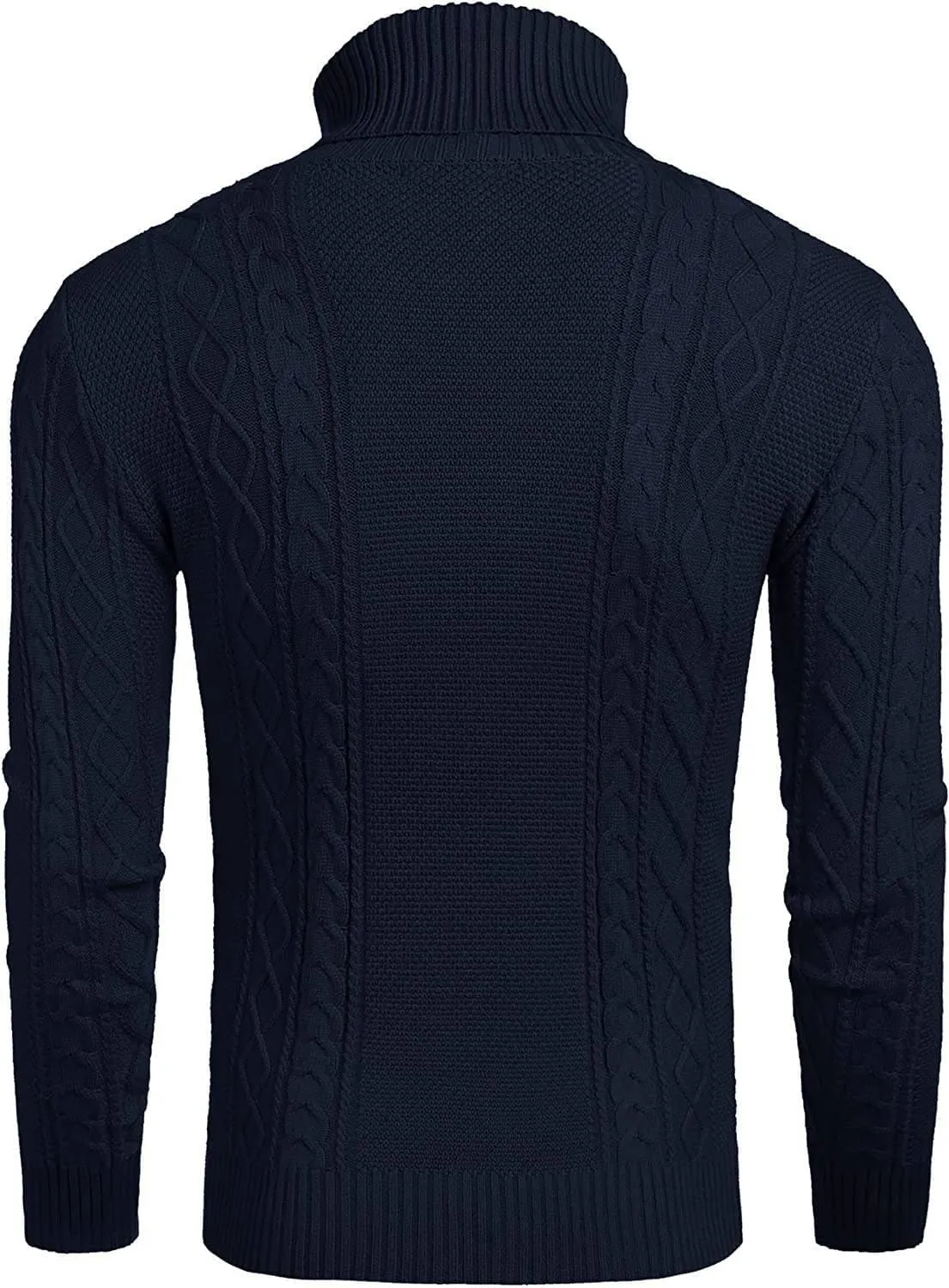 Turtleneck Casual Cable Knitted Pullover Sweaters (US Only)