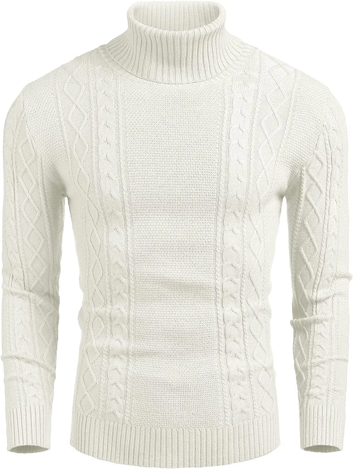 Turtleneck Casual Cable Knitted Pullover Sweaters (US Only)