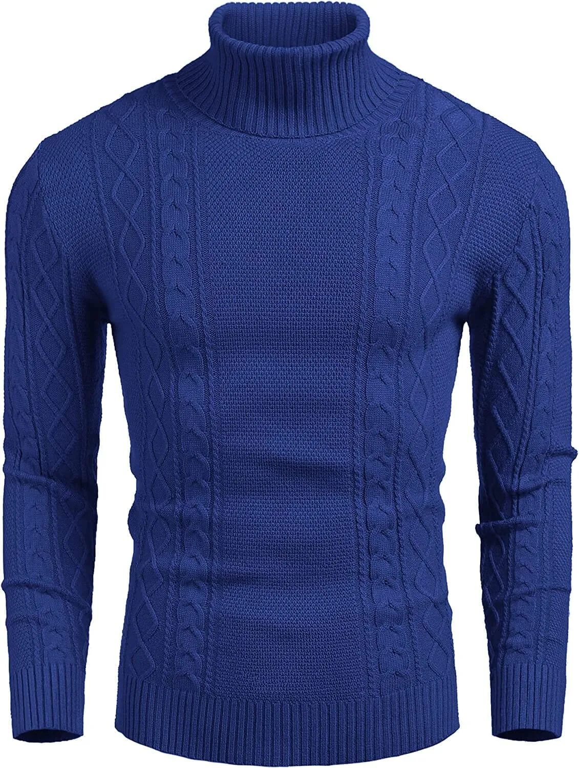 Turtleneck Casual Cable Knitted Pullover Sweaters (US Only)