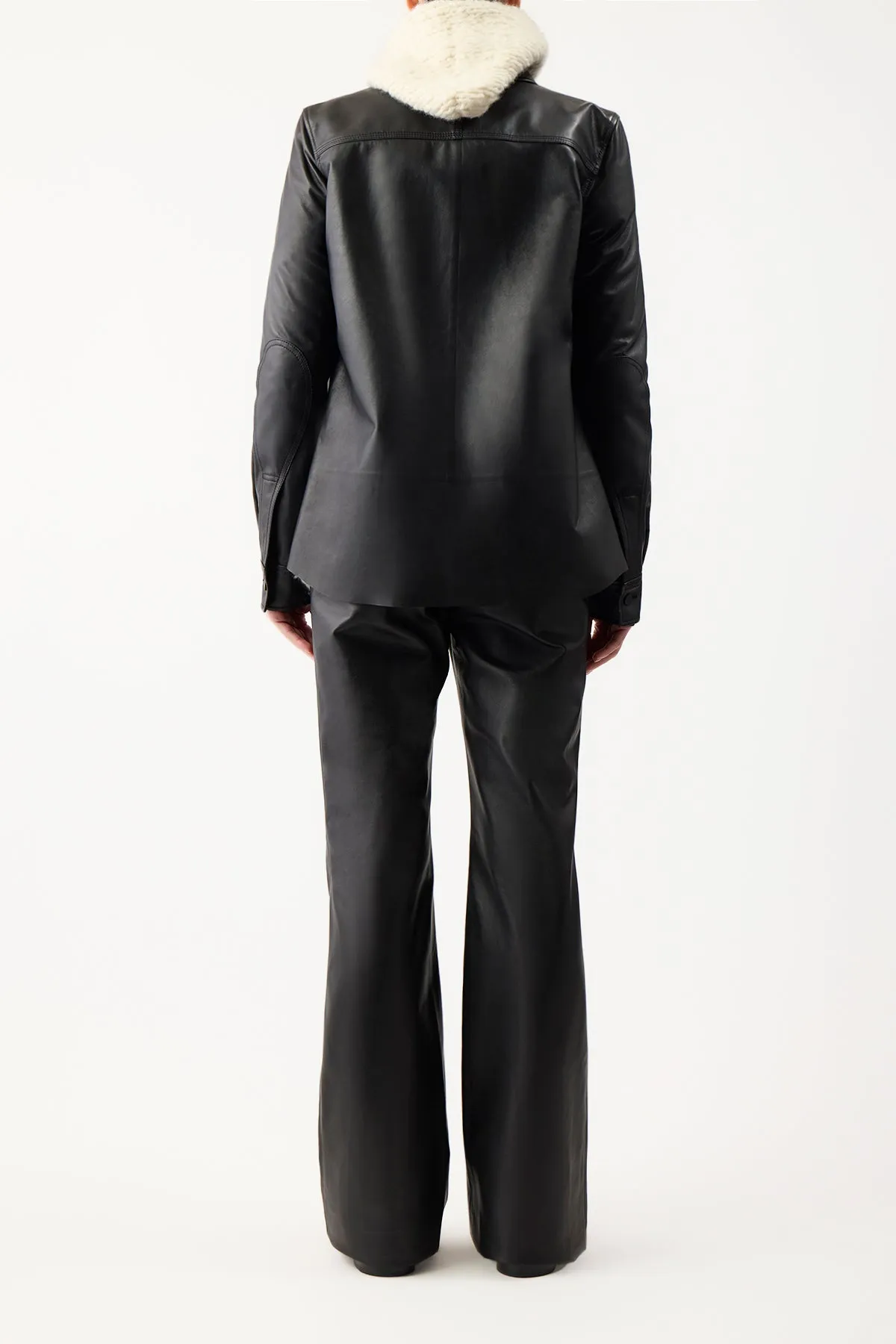 Vesta Pant in Black Nappa Leather