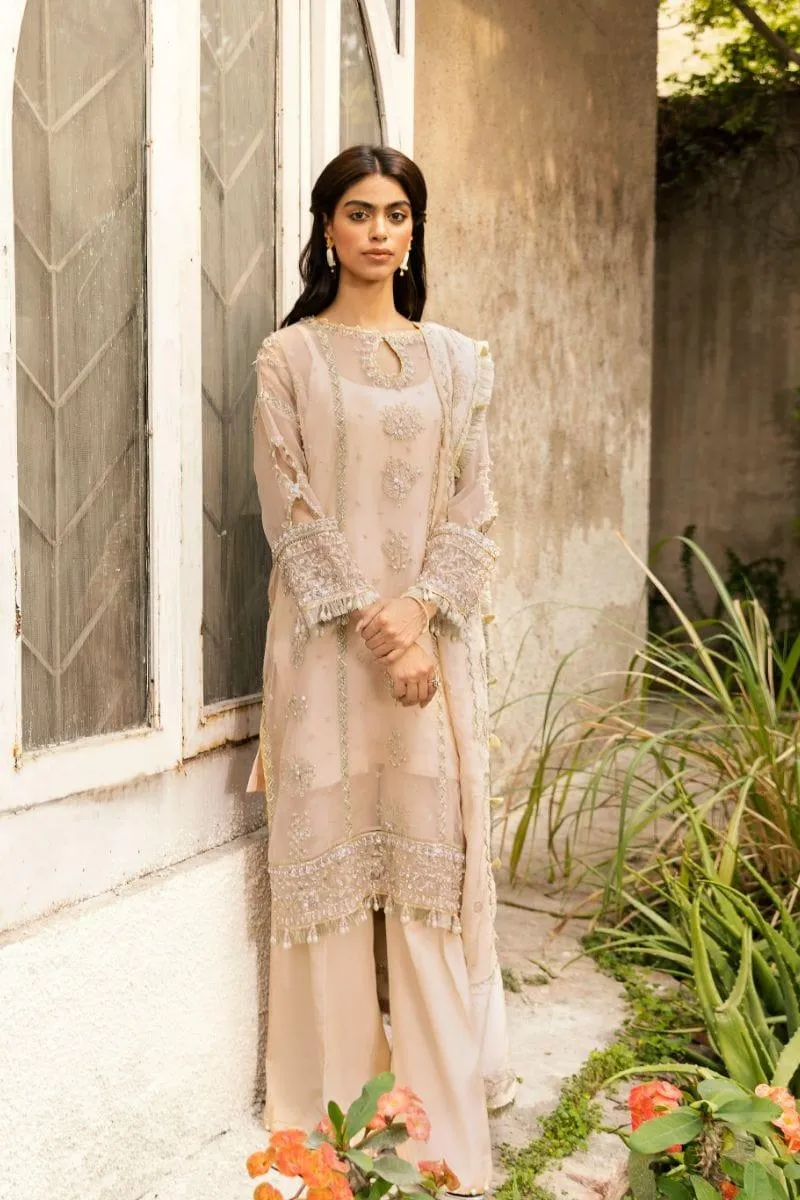 Zarub - AMMANI - Embroidered - Blush Peach - Unstitched - 3 Piece