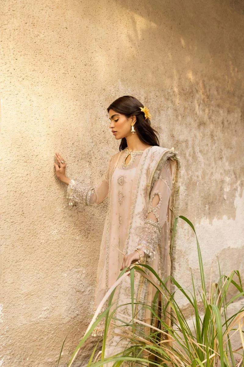 Zarub - AMMANI - Embroidered - Blush Peach - Unstitched - 3 Piece